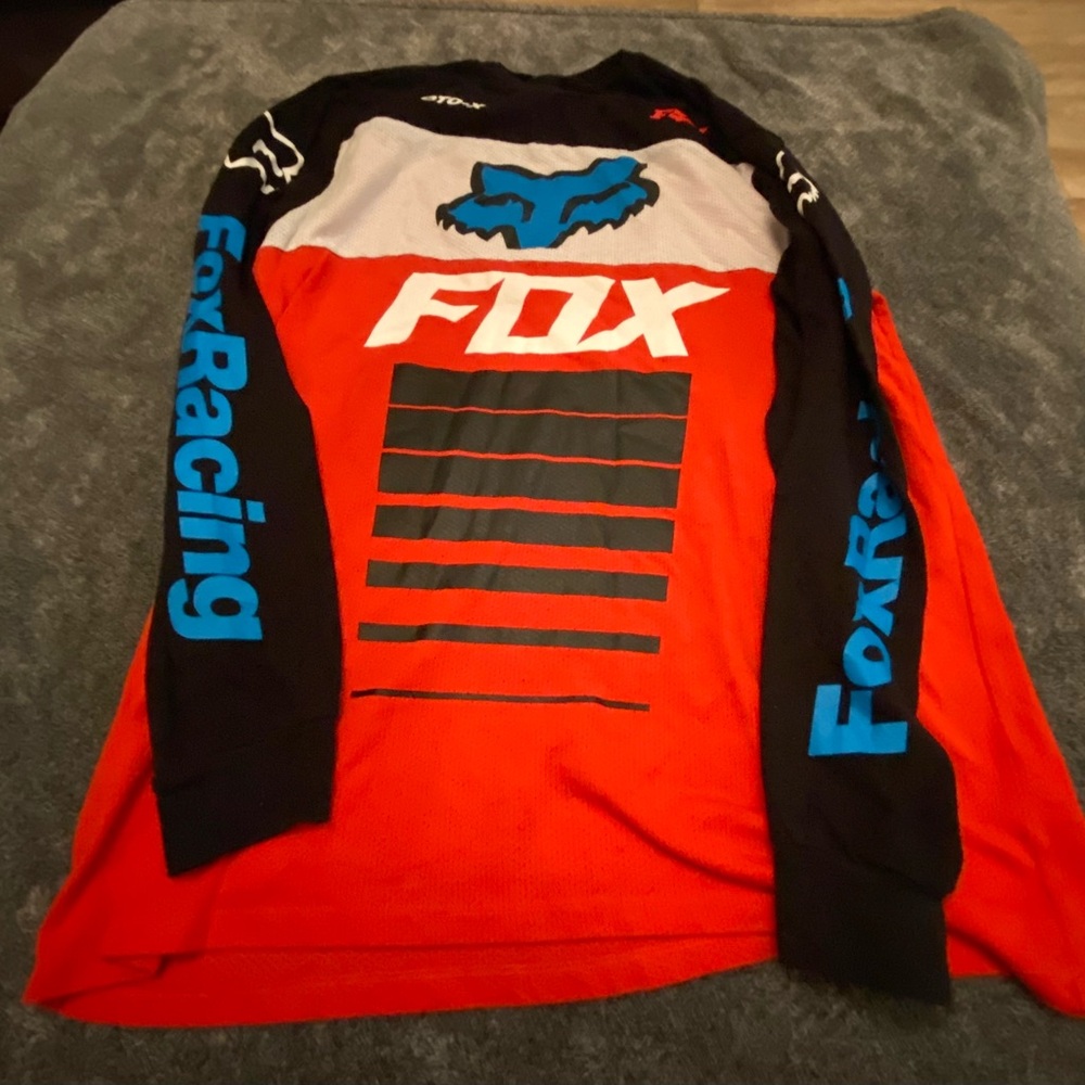 Men Fox Racing Red and Black Long Sleeve